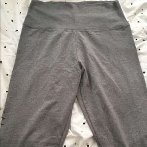 High Waist Gray Cotton Slash Leggings From Aerie